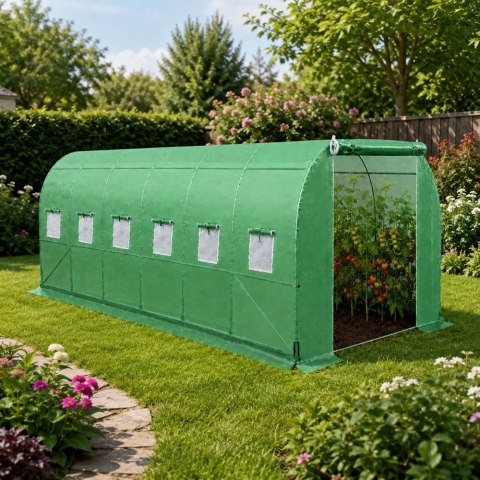 Tunel Ogrodowy Foliowy Szklarnia Na Warzywa PRO Stelaż 25MM 8x3x2M 24M²