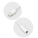 Adapter AUX Typ C (męski) do Jack 3,5 mm (żeński) biały