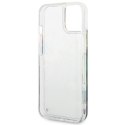 GUESS futerał do IPHONE 13 / 14 / 15 GUHCP14SLFLSB (Flower Liquid Glitter) niebieski