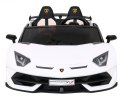Lamborghini SVJ DRIFT dla 2 dzieci Biały + Funkcja driftu + Pilot