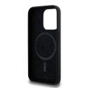 KARL LAGERFELD futerał do IPHONE 15 Pro kompatybilny z MagSafe KLHMP15LSCMKCRHK (Silicone KC Body Ring) czarny