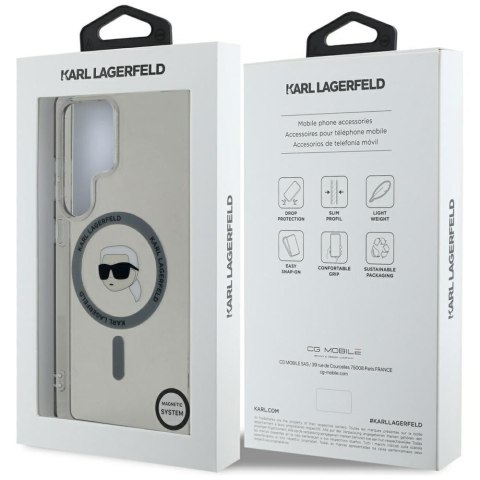 KARL LAGERFELD futerał do SAMSUNG S25 Ultra KLHMS25LHLSKIK (Magnetic IML Metal K. Heads) czarny