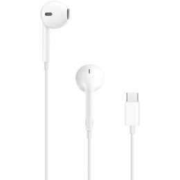 Oryginalne Słuchawki przewodowe douszne Apple A3046 Earpods MYQY3ZM/A USB C blister białe
