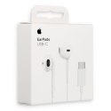 Oryginalne Słuchawki przewodowe douszne Apple A3046 Earpods MYQY3ZM/A USB C blister białe