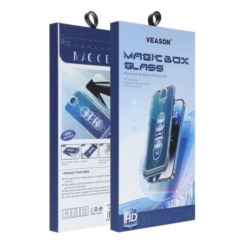 Szkło Hartowane 6D Pro Veason Easy-Install Glass + Aplikator - do Iphone 16 Pro czarny