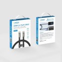 Kabel płaski USB C do USB C VEGER PD 5A 240W 1,5 m CC2-MTB czarny