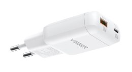 Ładowarka sieciowa do telefonu VEGER USB A + Typ C PD 45W + kabel Typ C do C 100W TR121 biała
