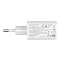 Ładowarka sieciowa do telefonu VEGER USB A + Typ C PD QC3.0 3,25A 65W + kabel USB C do USB C TR67 biała