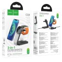 Ładowarka indukcyjna Hoco 3w1 15W zgodna z MagSafe CQ3 czana