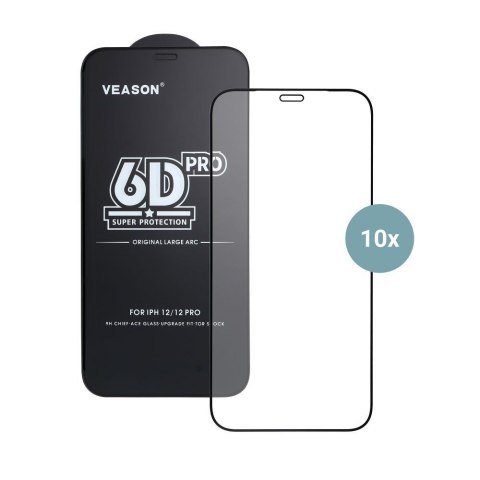 Szkło Hartowane 6D Pro Veason Glass (SET 10in1) - do Samsung Galaxy S25 Ultra czarny
