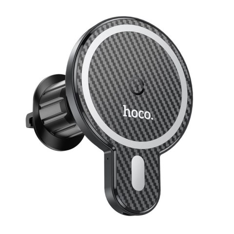 Uchwyt na telefon do samochodu indukcyjny zgodny z MagSafe Hoco 15W do kratki CA85 czarny