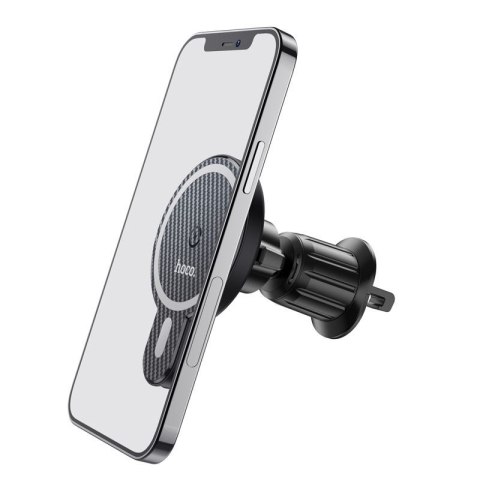 Uchwyt na telefon do samochodu indukcyjny zgodny z MagSafe Hoco 15W do kratki CA85 czarny