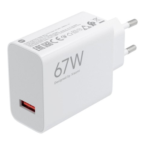 XIAOMI oryginalna ładowarka sieciowa USB A QC3.0 3A 67W MDY-12-EH biała bulk