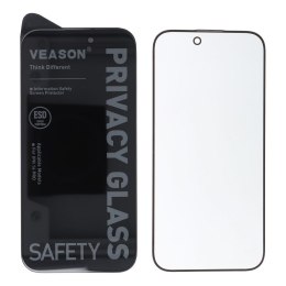 Szkło Hartowane 6D Pro Veason Privacy Glass - do Iphone 15 Plus czarny
