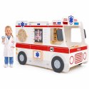 VIGA Duży Drewniany Ambulans Zestaw Karetka Małych Ratowników Akcesoria 25 el.