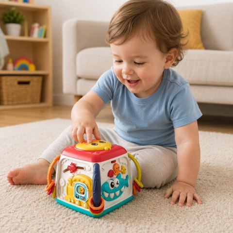WOOPIE BABY Interaktywna Kostka Edukacyjna Wielofunkcyjna 18m+