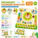 VIGA Drewniany Kalendarz Edukacyjny Zegar Nauka Angielskiego Montessori