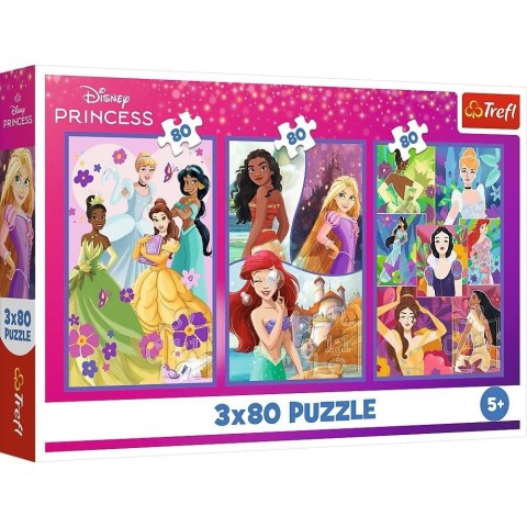 Puzzle 3x80 Księżniczki przyjaciółki TREFL
