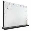 Lusterko do makijażu LED z 15 żarówkami kosmetyczne zoom x10 regulacja jasności