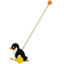 VIGA TOYS Drewniany Pchacz Pingwin Zabawka na Kiju do Pchania na Roczek
