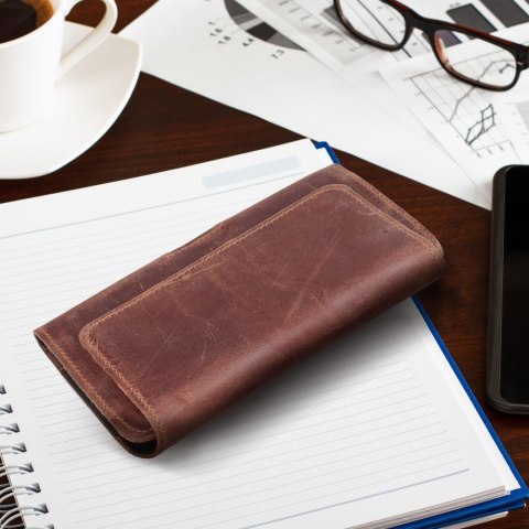 Etui na telefon skórzane na pasek poziome do Samsung A21s / S20 ULTRA / S21 ULTRA / A70 / A71 / Xiaomi Redmi 9 / Huawei P SMART