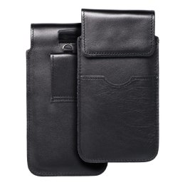 Etui wsuwane na telefon skórzane wsuwka z klapką do Samsung A12 / NOTE 9 / Xiaomi Redmi NOTE 10 PRO Royal rozmiar 2XL+wide czarn