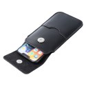Etui wsuwane na telefon skórzane wsuwka z klapką do Samsung A12 / NOTE 9 / Xiaomi Redmi NOTE 10 PRO Royal rozmiar 2XL+wide czarn