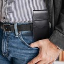 Etui wsuwane na telefon skórzane wsuwka z klapką do iPhone 6 PLUS / Samsung A52 / Xiaomi Redmi NOTE 10 Royal rozmiar 2XL czarne