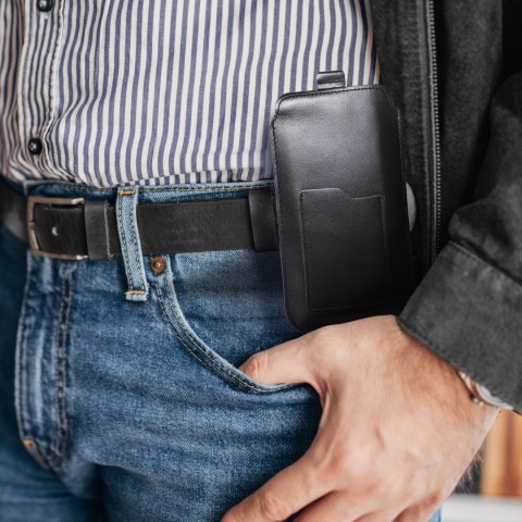 Etui wsuwane na telefon skórzane wsuwka z pull-up do Samsung S21 ULTRA / Huawei P SMART 2021 / Xiaomi Redmi 12 / Oppo A98 5G Roy