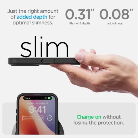SPIGEN futerał ULTRA HYBRID do IPHONE 16 matte black