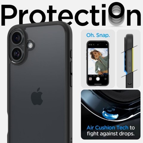 SPIGEN futerał ULTRA HYBRID do IPHONE 16 matte black