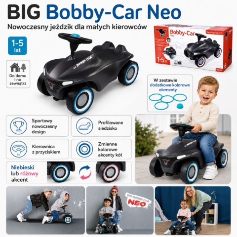BIG Bobby Car Neo Anthrazit Jeździk Odpychacz Szary dla Dziecka