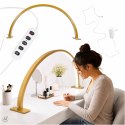 Lampa kosmetyczna LED bezcieniowa biurkowa do manicure paznokci łuk złota