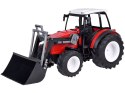 DUŻY TRAKTOR SPYCHACZ zabawka 2w1 - ruchome ramię i łyżka CZERWONY RC0666