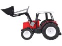 DUŻY TRAKTOR SPYCHACZ zabawka 2w1 - ruchome ramię i łyżka CZERWONY RC0666