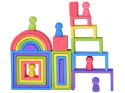 Drewniana układanka MONTESSORI - elementy o różnych kształtach ZA5859