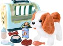 Interaktywny piesek beagle + karma + transporter akcesoria ZA4354