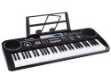Keyboard 61 Klawiszy Podświetlane Stojak Mikrofon Organy Edukacyjne IN0187