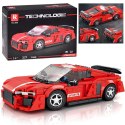 Klocki techniczne Auto CZERWONE w stylu sportowego coupe 373-ele ZA5782