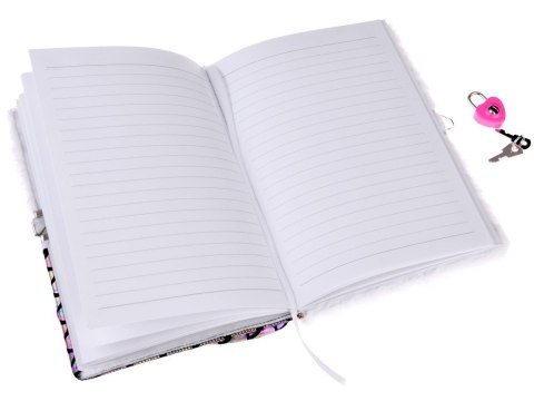 Pamiętnik 3D Notes na kluczyk Pluszowy Jednorożec SYRENKA + kłódka ZA4821