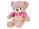Pluszowy MIŚ - beżowy Filip 58cm w różowej VINTAGE koszuli ZA5923 A