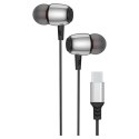 Słuchawki przewodowe douszne USB C (DAC) Blue Star M09C 1,2 m czarne