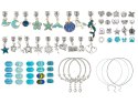 Zestaw do robienia bransoletek KORALIKI zawieszki CHARMS + szkatułka ZA5207