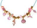 Zestaw do robienia bransoletek KORALIKI zawieszki CHARMS + torebka ZA4692