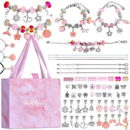Zestaw do robienia bransoletek KORALIKI zawieszki CHARMS zrób to sam ZA5206