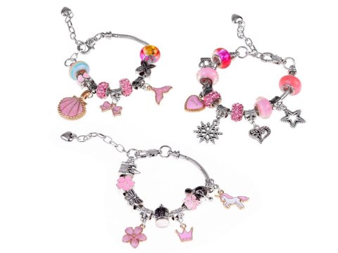 Zestaw do robienia bransoletek KORALIKI zawieszki CHARMS zrób to sam ZA5206