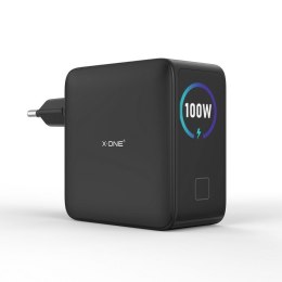 Ładowarka sieciowa X-ONE ChargePro GaN z LCD 100W 3x USB C 1x USB A - czarna