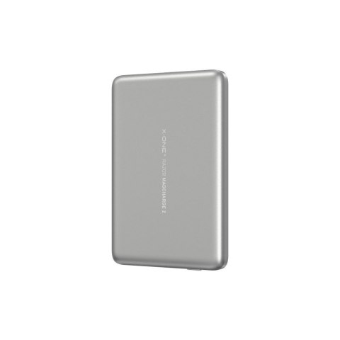 Power bank X-ONE Razor 2 Magcharge Ultraslim (7,6mm) kompatybilny z MagSafe 5000mAh - srebrny