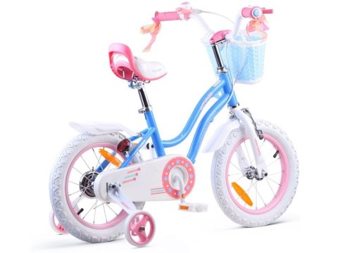 RoyalBaby Rower dziecięcy 14" STAR GIRL Koszyk + boczne kółka RB14G-1