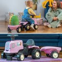 FALK Jeździk Traktor z Przyczepą Birdy Farm Różowy 1-3 lat